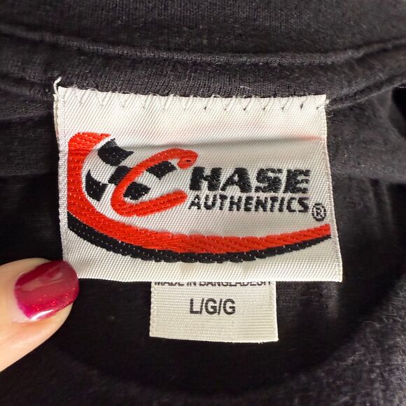 vintage Dale Earnhardt The Intimidator T-Shirt Size Large Black Chase Authentics - Picture 6 of 9